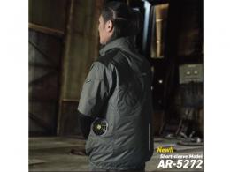 KMネクスト AirRevolution AR-5272 25V 【ポリ半袖/4ファン対応】 3点セット(ウェア+ファン+バッテリー)